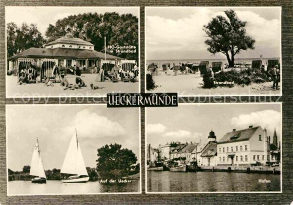 Ueckermuende Mecklenburg Vorpommern Strandbad Uecker Hafen