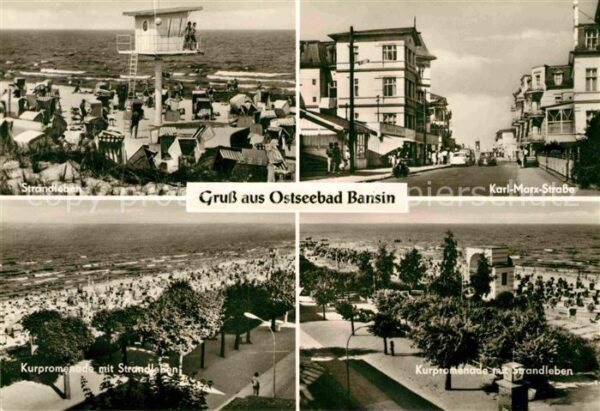Bansin Ostseebad Strand Karl-Marx-Strasse Kurpromenade