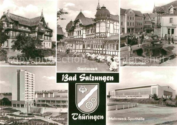 Bad Salzungen Marktbrunnen Sporthalle Kinderheim Char