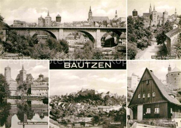 Bautzen Blick vom Scharfenweg Hexenhäusl Wasser
