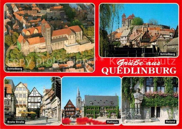 Quedlinburg Fliegeraufnahme Schloßberg Breite-Stras
