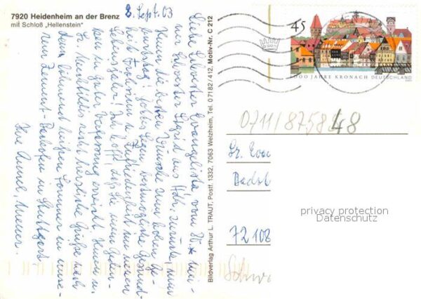 Heidenheim Brenz mit Schloß Hellenstein – Bild 2