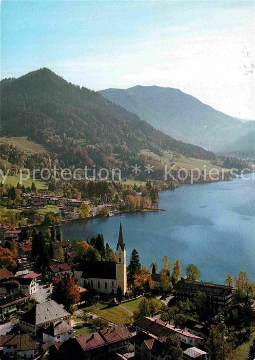 Schliersee Fliegeraufnahme Pfarrkirche St. Sixtus