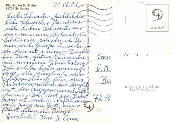 Schliersee Fliegeraufnahme Pfarrkirche St. Sixtus – Bild 2