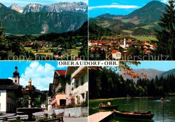 Oberaudorf mit Kaisergebirge gegen Wildbarren Dorf