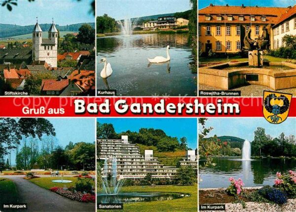 Bad Gandersheim Kurhaus Roswitha-Brunnen Kurpark Sanato