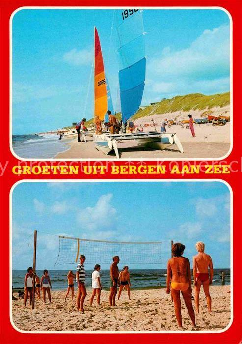 Bergen aan Zee Strand Volleyball Segelboote