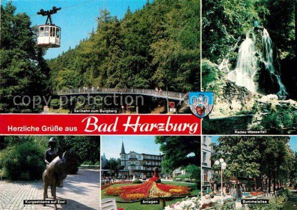 Bad Harzburg Seilbahn zum Burgberg Radau-Wasserfall