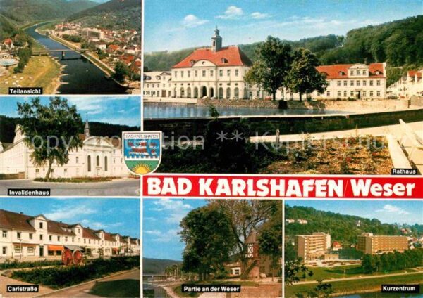 Bad Karlshafen Fliegeraufnahme Weser Invalidenhaus Car