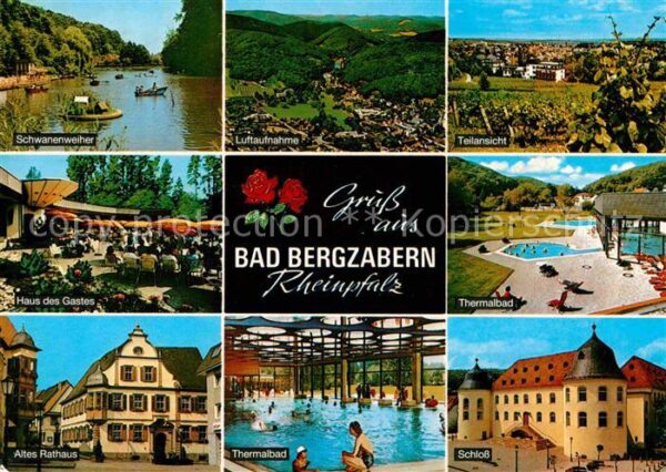 Bad Bergzabern Schwanenweiher Fliegeraufnahme Haus-des