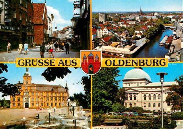 Oldenburg Niedersachsen Lange-Straße Hafen Schloß Staatstheater
