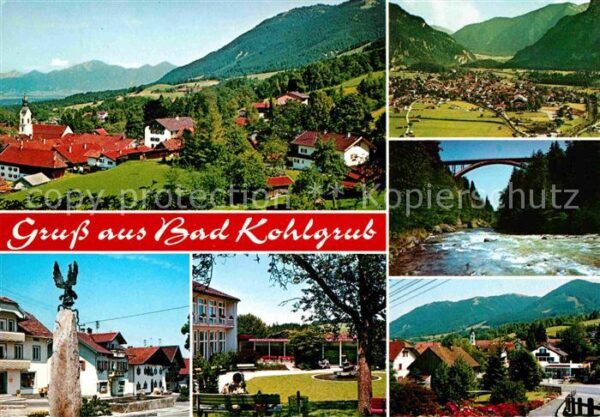 Bad Kohlgrub Fliegeraufnahme Flusspartie Brücke