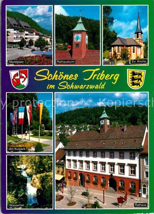 Triberg Schwarzwald Marktplatz Kirche Rathaus Kurpark Wasse