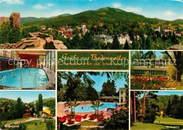 Badenweiler Burg Thermalbad Minigolf Kurpark Markgr