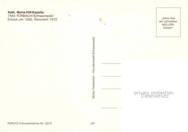 Forbach Baden Maria-Hilf-Kapelle – Bild 2