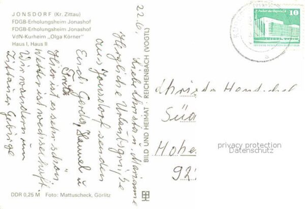 Jonsdorf FDGB Erholungsheim Jonashof VdN Kurheim – Bild 2