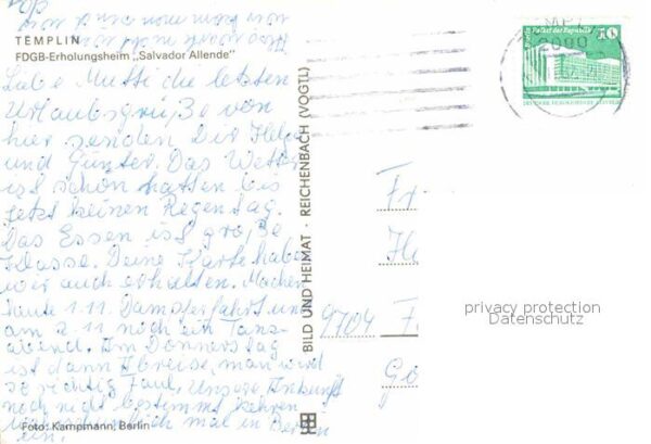 Templin FDGB Erholungsheim Salvador Allende Fon – Bild 2