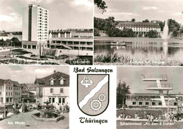 Bad Salzungen Leninplatz Hochhaus Kurhaus Burgsee Sch