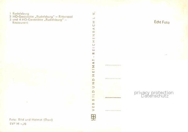 Rudelsburg HO Gaststätte Rittersaal Restaurant – Bild 2