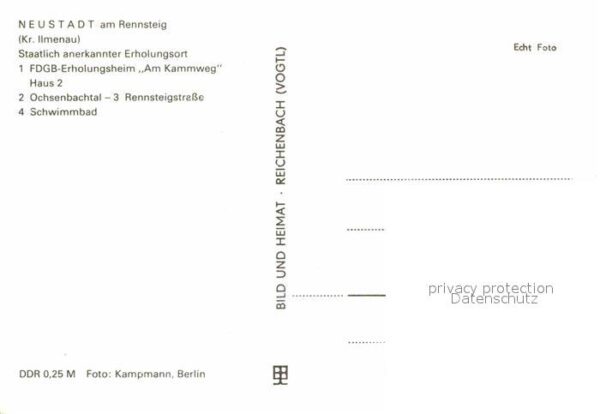 Neustadt Rennsteig Landschaftspanorama FDGB Erholungsheim – Bild 2