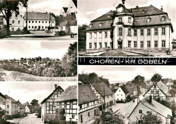 Choren Mochau Gasthof Teilansicht Dorfstrasse Schloss