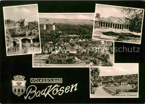 Bad Koesen Rudelsburg Panorama Blick vom Himmelrei