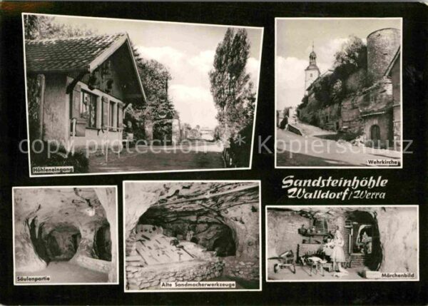 Walldorf Meiningen Sandsteinhöhle Höhleneingang Wehrkirche