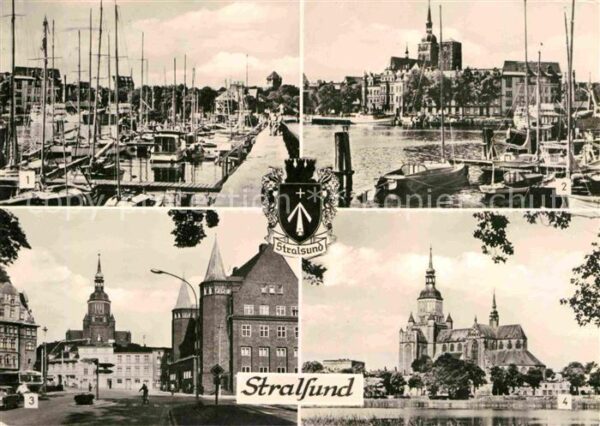 Stralsund Mecklenburg Vorpommern Hafen Platz der Solidarität Marienkirch