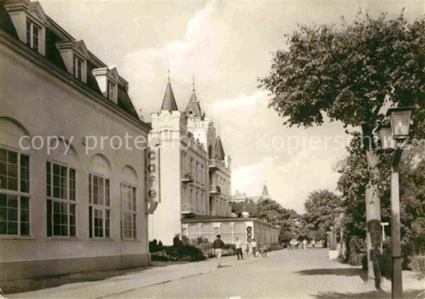 Zinnowitz Ostseebad Promenade mit Erholungsheim der IG Wism