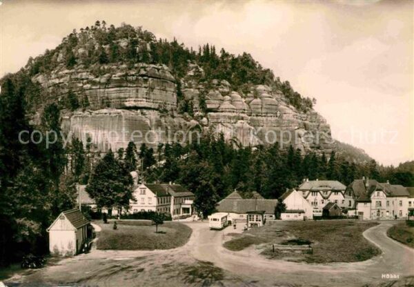 Oybin mit Berg Oybin Zittauer Gebirge HO Völk
