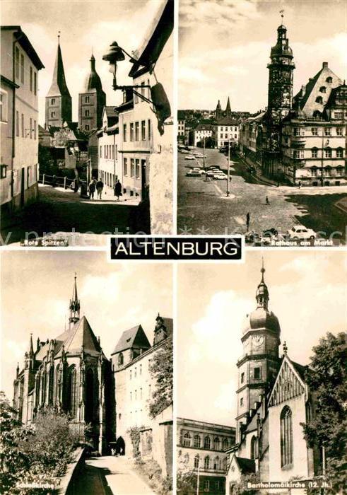 Altenburg Thueringen Rote Spitzen Doppelturm Wahrzeichen Rat