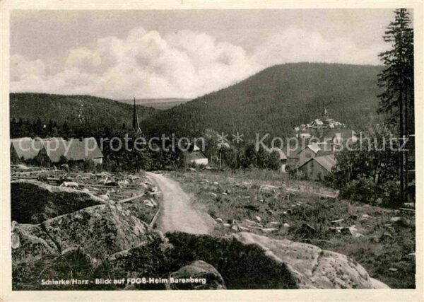 Schierke Harz Blick auf FDGB Heim Barenberg