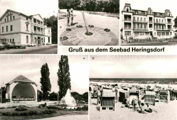 Heringsdorf Ostseebad Usedom Hotel Stadt Berlin Sonnenuhr FDGB Erhol