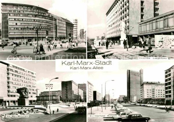 Karl-Marx-Stadt Centrum Warenhaus Ensemble Lobgedichte