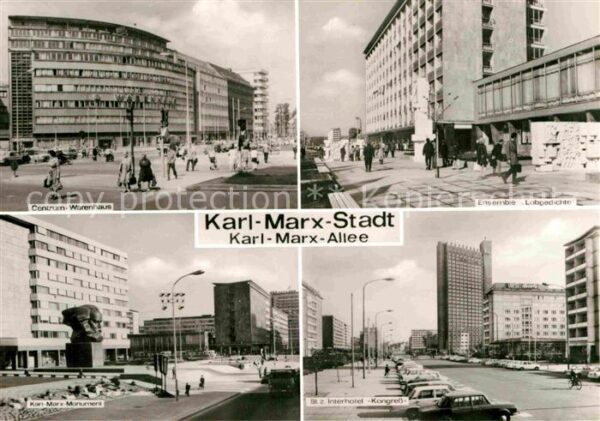 Karl-Marx-Stadt Centrum Warenhaus Ensemble Lobgedichte