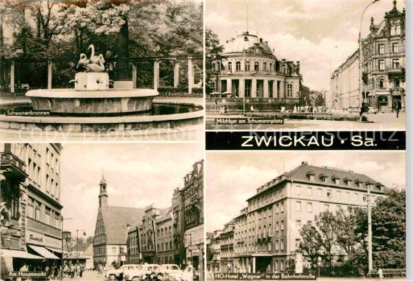 Zwickau Sachsen Schwanenbrunnen Milchbar Schumannplatz