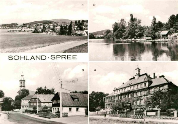 Sohland Spree Teilansicht Stausee Bootsstation Markt