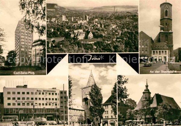 Jena Thueringen Carl Zeiss Platz Stadtkirche Markt Rath