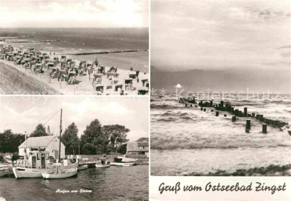 Zingst Ostseebad Strand Hafen am Strom
