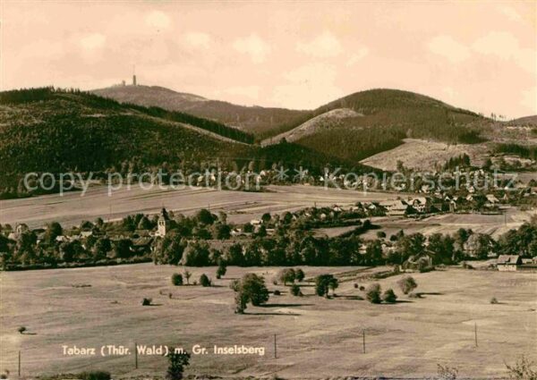 Tabarz Panorama Blick zum Grossen Inselsberg