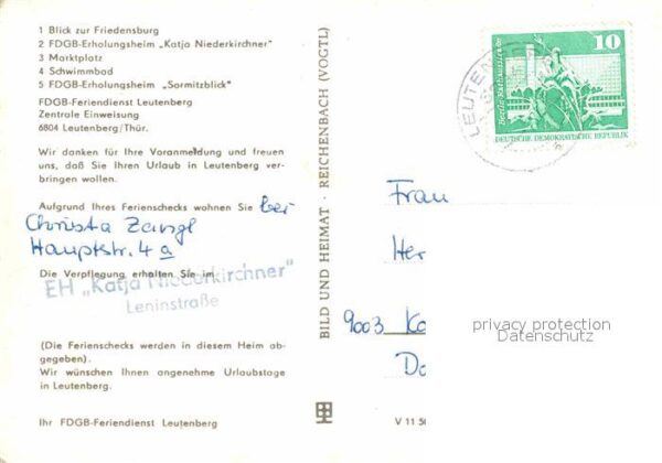 Leutenberg Thueringen Friedensburg FDGB Erholungsheime Marktp – Bild 2