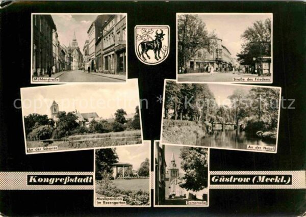 Guestrow Mecklenburg Vorpommern Mühlenstrasse Strasse des Friedens Nebe