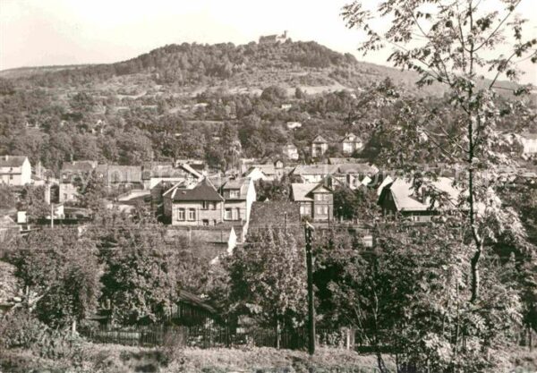 Bad Blankenburg Panorama Blick zur Burgruine Greifenste