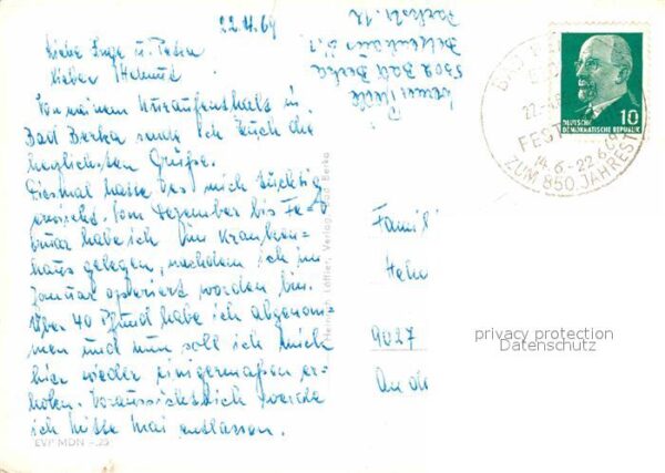 Bad Berka Sanatorium Wilhelmsburg Goethebrunnen – Bild 2