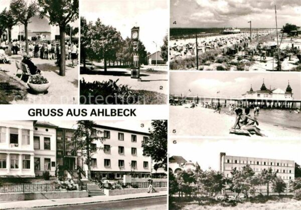 Ahlbeck Ostseebad Konzertpavillon Stranduhr FDGB Erholung