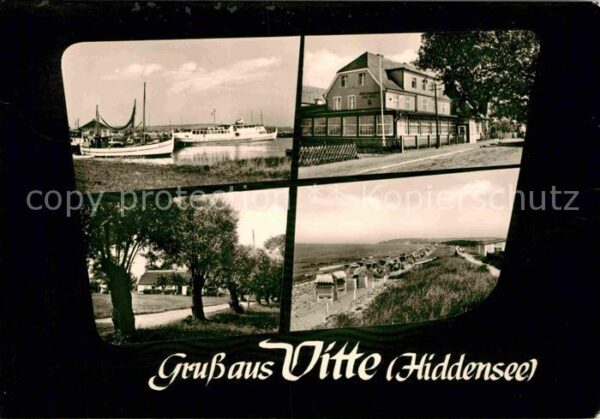 Vitte Hiddensee Hafen Fischkutter Fähre FDGB Erholungsh