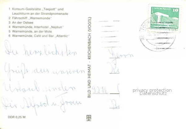 Warnemuende Ostseebad Konsum Gaststätte Teepott Leuchtturm Mo – Bild 2