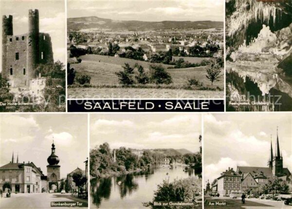 Saalfeld Saale Burgruine Hoher Schwarm Feengrotten Gra