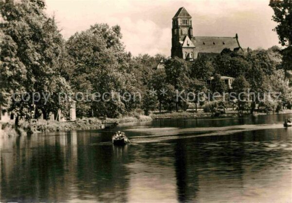Karl-Marx-Stadt Schlossteich mit Schlosskirche