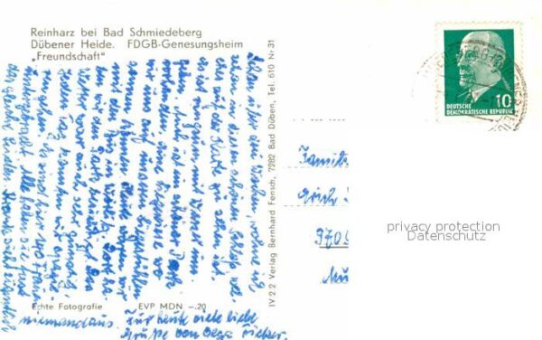 Reinharz Duebener Heide FDGB Genesungsheim Freundschaft – Bild 2